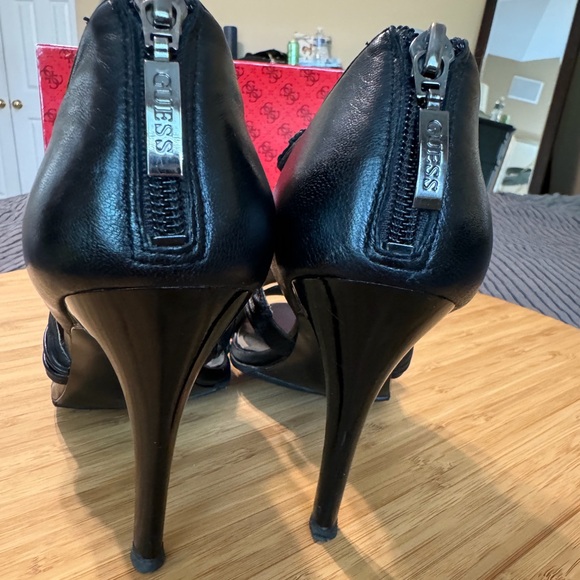 GUESS Black Open Toe Heel 8 - Picture 13 of 16